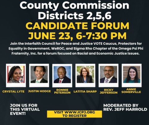 County Commission Candidate Forum      (Districts 2, 5, and 6)|Thursday June 23,              6-7:30 pm on Zoom