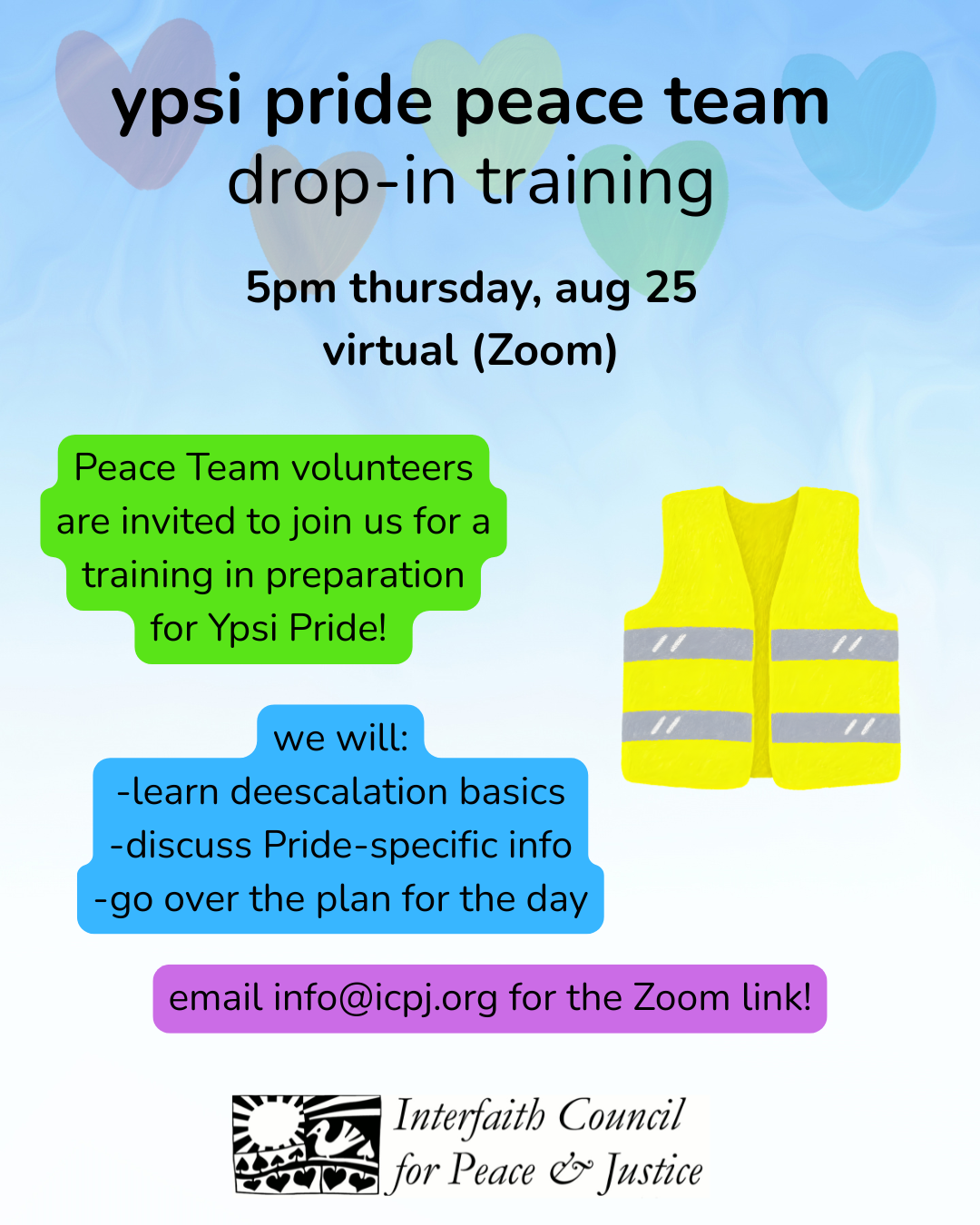 Ypsi Pride Peace Team Drop-In Training