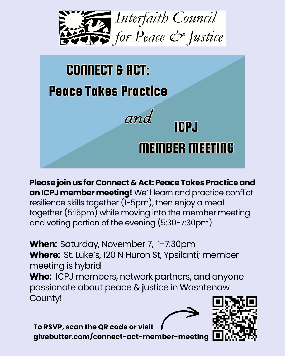 Connect & Act: Peace Takes Practice + ICPJ Member Meeting